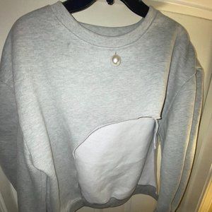CUT OUT FRONT SWEATSHIRT